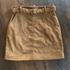 NWOT- Hollister Suede Mini Skirt